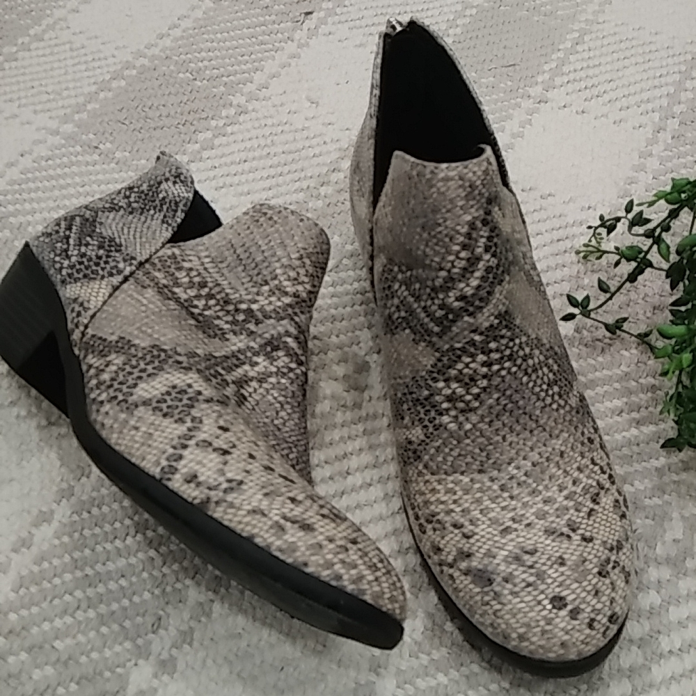 Soda Snakeskin Booties